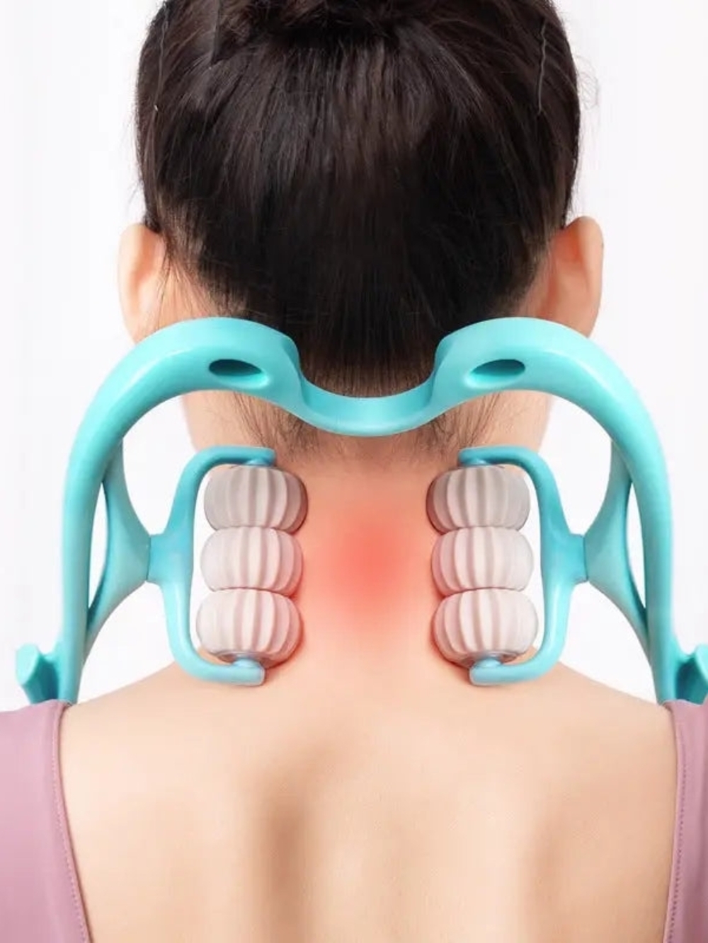 Portable Neck and Shoulder Massager Roller - Aqua